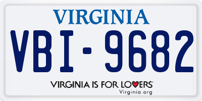 VA license plate VBI9682
