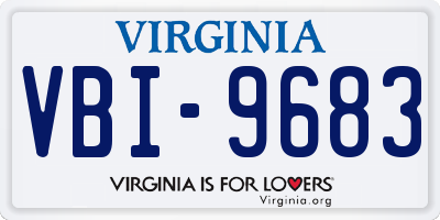 VA license plate VBI9683