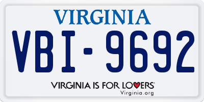 VA license plate VBI9692