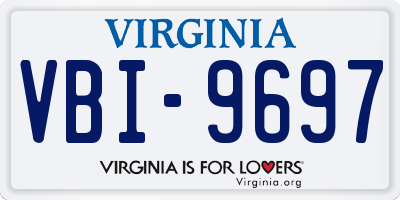 VA license plate VBI9697