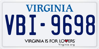 VA license plate VBI9698