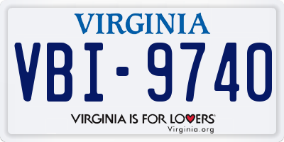 VA license plate VBI9740