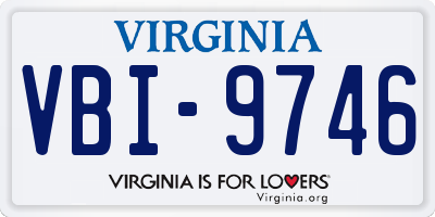VA license plate VBI9746