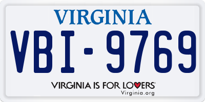 VA license plate VBI9769