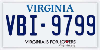 VA license plate VBI9799