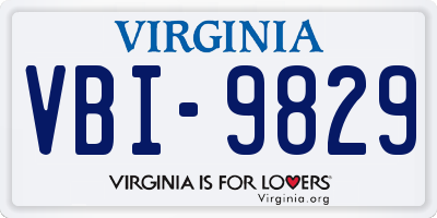 VA license plate VBI9829