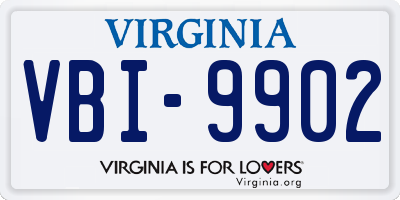 VA license plate VBI9902