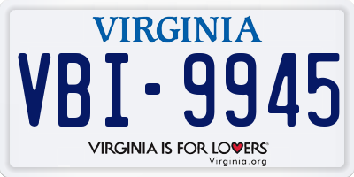 VA license plate VBI9945