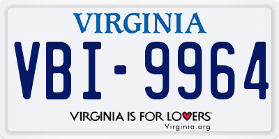 VA license plate VBI9964