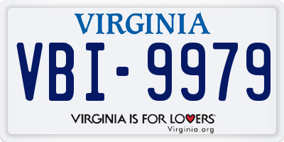 VA license plate VBI9979