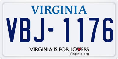 VA license plate VBJ1176