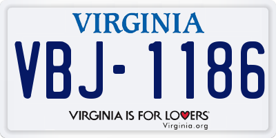 VA license plate VBJ1186