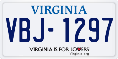 VA license plate VBJ1297