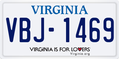 VA license plate VBJ1469