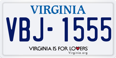 VA license plate VBJ1555