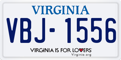 VA license plate VBJ1556
