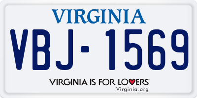 VA license plate VBJ1569