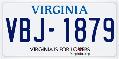 VA license plate VBJ1879