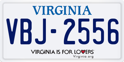 VA license plate VBJ2556