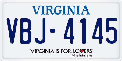 VA license plate VBJ4145