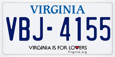 VA license plate VBJ4155