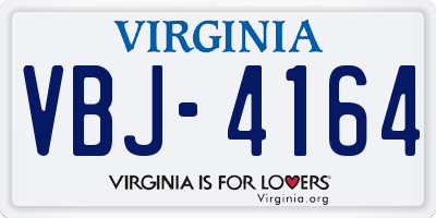 VA license plate VBJ4164