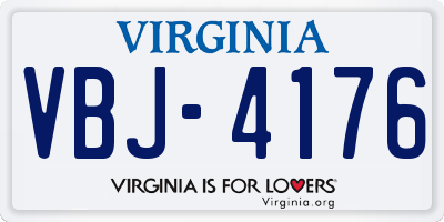 VA license plate VBJ4176