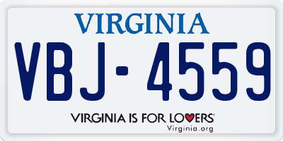 VA license plate VBJ4559