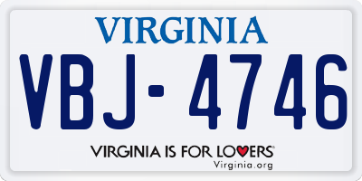 VA license plate VBJ4746