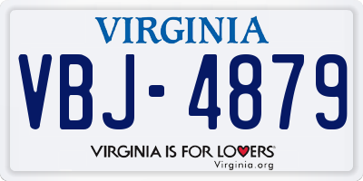 VA license plate VBJ4879