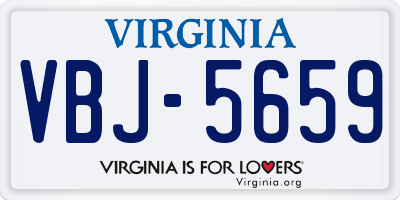 VA license plate VBJ5659