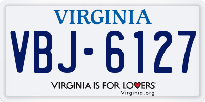 VA license plate VBJ6127