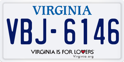 VA license plate VBJ6146