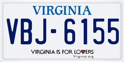 VA license plate VBJ6155