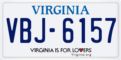 VA license plate VBJ6157
