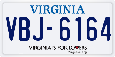 VA license plate VBJ6164