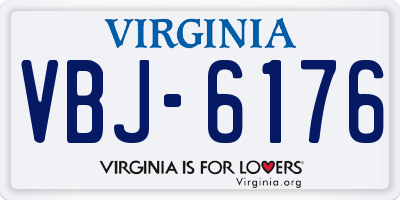 VA license plate VBJ6176