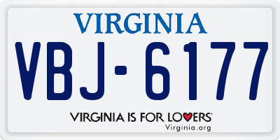 VA license plate VBJ6177