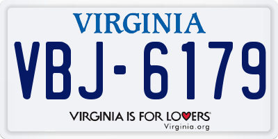 VA license plate VBJ6179