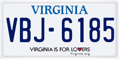 VA license plate VBJ6185