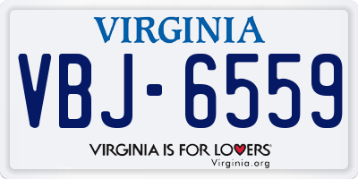 VA license plate VBJ6559