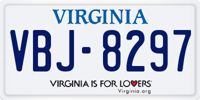 VA license plate VBJ8297