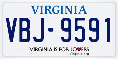 VA license plate VBJ9591