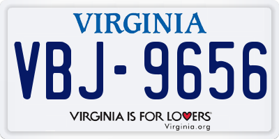 VA license plate VBJ9656