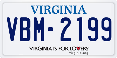 VA license plate VBM2199