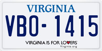 VA license plate VBO1415