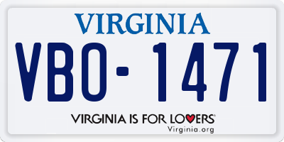 VA license plate VBO1471