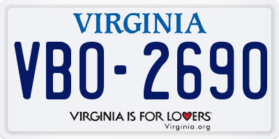 VA license plate VBO2690