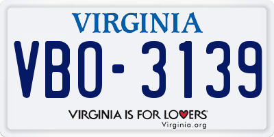 VA license plate VBO3139