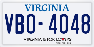 VA license plate VBO4048